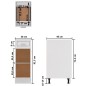 vidaXL Armadio con Cassetto Bianco 30x46x81,5 cm in Legno Multistrato vidaXL Armadio con Cassetto Bianco 30x46x81,5 cm in Legno Multistrato