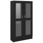 vidaXL Armadietto con Vetrina Nero 82,5x30,5x150 cm in Truciolato vidaXL Armadietto con Vetrina Nero 82,5x30,5x150 cm in Truciolato
