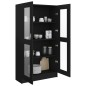 vidaXL Armadietto con Vetrina Nero 82,5x30,5x150 cm in Truciolato vidaXL Armadietto con Vetrina Nero 82,5x30,5x150 cm in Truciolato