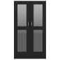 vidaXL Armadietto con Vetrina Nero 82,5x30,5x150 cm in Truciolato vidaXL Armadietto con Vetrina Nero 82,5x30,5x150 cm in Truciolato