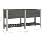 vidaXL Fioriera Rialzata Giardino con Ripiano 175x50x90 cm WPC Grigio vidaXL Fioriera Rialzata Giardino con Ripiano 175x50x90 cm WPC Grigio