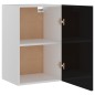 vidaXL Armadio Sospeso Nero Lucido 39,5x31x60 cm in Truciolato vidaXL Armadio Sospeso Nero Lucido 39,5x31x60 cm in Truciolato
