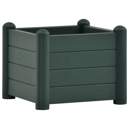 vidaXL Letto Rialzato da Giardino in PP Verde 43x43x35 cm