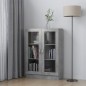 vidaXL Armadio con Vetrina Grigio Cemento 82,5x30,5x115cm Truciolato vidaXL Armadio con Vetrina Grigio Cemento 82,5x30,5x115cm Truciolato