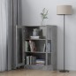 vidaXL Armadio con Vetrina Grigio Cemento 82,5x30,5x115cm Truciolato vidaXL Armadio con Vetrina Grigio Cemento 82,5x30,5x115cm Truciolato