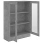 vidaXL Armadio con Vetrina Grigio Cemento 82,5x30,5x115cm Truciolato vidaXL Armadio con Vetrina Grigio Cemento 82,5x30,5x115cm Truciolato