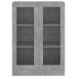 vidaXL Armadio con Vetrina Grigio Cemento 82,5x30,5x115cm Truciolato vidaXL Armadio con Vetrina Grigio Cemento 82,5x30,5x115cm Truciolato
