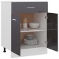 vidaXL Armadio con Cassetto Grigio Lucido 60x46x81,5 cm in Truciolato vidaXL Armadio con Cassetto Grigio Lucido 60x46x81,5 cm in Truciolato