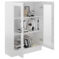 vidaXL Armadietto con Vetrina Bianco Lucido 82,5x30,5x115cm Truciolato