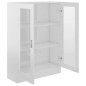 vidaXL Armadietto con Vetrina Bianco Lucido 82,5x30,5x115cm Truciolato