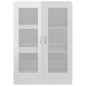 vidaXL Armadietto con Vetrina Bianco Lucido 82,5x30,5x115cm Truciolato