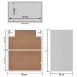 vidaXL Armadio Sospeso Bianco Lucido 50x31x60 cm in Truciolato vidaXL Armadio Sospeso Bianco Lucido 50x31x60 cm in Truciolato