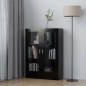 vidaXL Armadietto con Vetrina Nero 82,5x30,5x115 cm in Truciolato vidaXL Armadietto con Vetrina Nero 82,5x30,5x115 cm in Truciolato