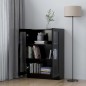 vidaXL Armadietto con Vetrina Nero 82,5x30,5x115 cm in Truciolato vidaXL Armadietto con Vetrina Nero 82,5x30,5x115 cm in Truciolato