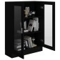 vidaXL Armadietto con Vetrina Nero 82,5x30,5x115 cm in Truciolato vidaXL Armadietto con Vetrina Nero 82,5x30,5x115 cm in Truciolato