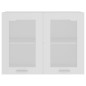 vidaXL Mobile Pensile con Vetro Bianco 80x31x60 cm Legno Multistrato vidaXL Mobile Pensile con Vetro Bianco 80x31x60 cm Legno Multistrato