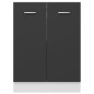 vidaXL Armadio Inferiore Grigio 60x46x81,5 cm in Truciolato