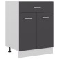 vidaXL Armadio con Cassetto Grigio 60x46x81,5 cm in Truciolato vidaXL Armadio con Cassetto Grigio 60x46x81,5 cm in Truciolato
