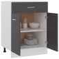 vidaXL Armadio con Cassetto Grigio 60x46x81,5 cm in Truciolato vidaXL Armadio con Cassetto Grigio 60x46x81,5 cm in Truciolato