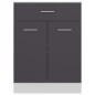 vidaXL Armadio con Cassetto Grigio 60x46x81,5 cm in Truciolato vidaXL Armadio con Cassetto Grigio 60x46x81,5 cm in Truciolato