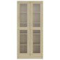 vidaXL Armadietto con Vetrina Rovere 82,5x30,5x185,5cm in Truciolato vidaXL Armadietto con Vetrina Rovere 82,5x30,5x185,5cm in Truciolato