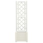 vidaXL Fioriera da Giardino con Graticcio 43x43x142 cm PP Bianco vidaXL Fioriera da Giardino con Graticcio 43x43x142 cm PP Bianco