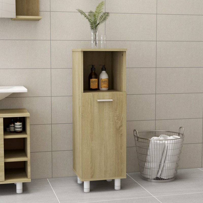vidaXL Armadio da Bagno Rovere Sonoma 30x30x95 cm in Truciolato vidaXL Armadio da Bagno Rovere Sonoma 30x30x95 cm in Truciolato