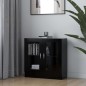 vidaXL Armadietto con Vetrina Nero 82,5x30,5x80 cm in Truciolato vidaXL Armadietto con Vetrina Nero 82,5x30,5x80 cm in Truciolato