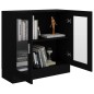 vidaXL Armadietto con Vetrina Nero 82,5x30,5x80 cm in Truciolato vidaXL Armadietto con Vetrina Nero 82,5x30,5x80 cm in Truciolato