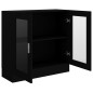 vidaXL Armadietto con Vetrina Nero 82,5x30,5x80 cm in Truciolato vidaXL Armadietto con Vetrina Nero 82,5x30,5x80 cm in Truciolato