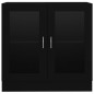 vidaXL Armadietto con Vetrina Nero 82,5x30,5x80 cm in Truciolato vidaXL Armadietto con Vetrina Nero 82,5x30,5x80 cm in Truciolato