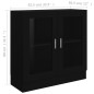 vidaXL Armadietto con Vetrina Nero 82,5x30,5x80 cm in Truciolato vidaXL Armadietto con Vetrina Nero 82,5x30,5x80 cm in Truciolato
