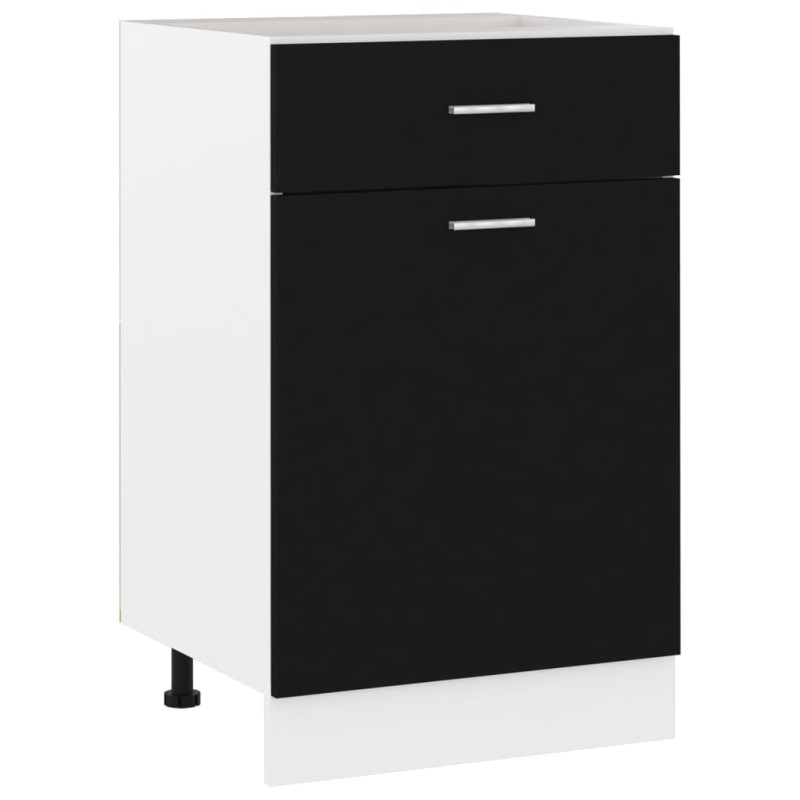 vidaXL Armadio con Cassetto Nero 50x46x81,5 cm in Truciolato vidaXL Armadio con Cassetto Nero 50x46x81,5 cm in Truciolato