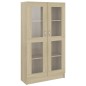 vidaXL Armadietto Vetrina Rovere Sonoma 82,5x30,5x150 cm Multistrato vidaXL Armadietto Vetrina Rovere Sonoma 82,5x30,5x150 cm Multistrato