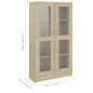 vidaXL Armadietto Vetrina Rovere Sonoma 82,5x30,5x150 cm Multistrato vidaXL Armadietto Vetrina Rovere Sonoma 82,5x30,5x150 cm Multistrato