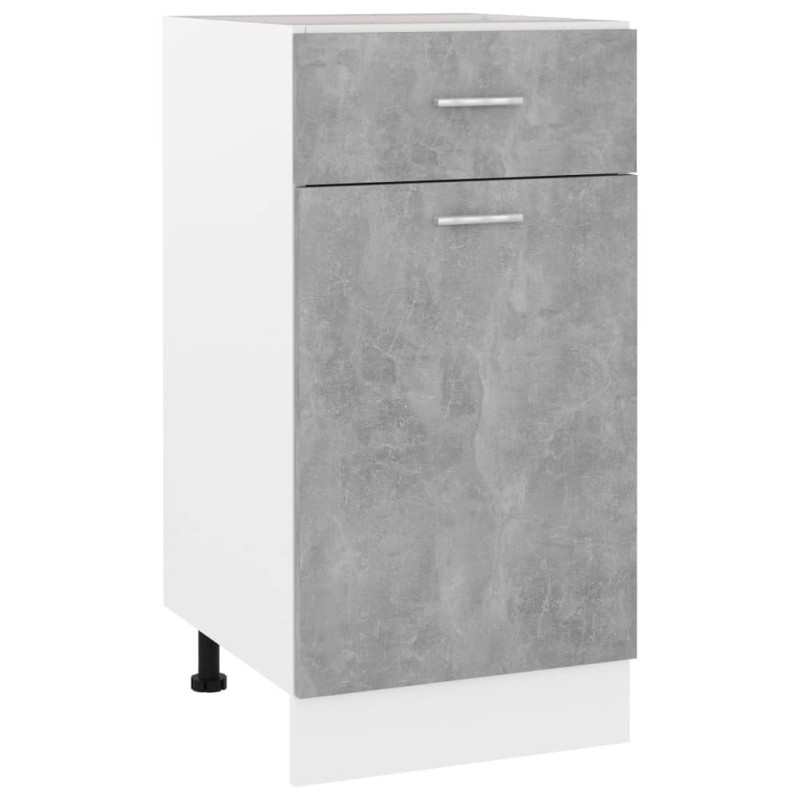 vidaXL Armadio con Cassetto Grigio Cemento 40x46x81,5 cm in Truciolato vidaXL Armadio con Cassetto Grigio Cemento 40x46x81,5 cm in Truciolato