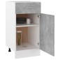 vidaXL Armadio con Cassetto Grigio Cemento 40x46x81,5 cm in Truciolato vidaXL Armadio con Cassetto Grigio Cemento 40x46x81,5 cm in Truciolato