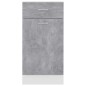 vidaXL Armadio con Cassetto Grigio Cemento 40x46x81,5 cm in Truciolato vidaXL Armadio con Cassetto Grigio Cemento 40x46x81,5 cm in Truciolato
