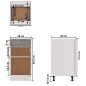 vidaXL Armadio con Cassetto Grigio Cemento 40x46x81,5 cm in Truciolato vidaXL Armadio con Cassetto Grigio Cemento 40x46x81,5 cm in Truciolato