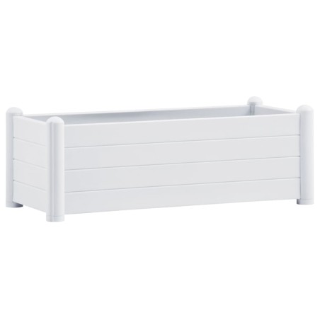 vidaXL Letto Rialzato da Giardino in PP Bianco 100x43x35 cm