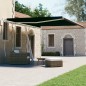 Tenda da Sole Retrattile Manuale con Palo 450x300 cm Antracite Tenda da Sole Retrattile Manuale con Palo 450x300 cm Antracite