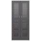 vidaXL Armadio con Vetrina Grigio Lucido 82,5x30,5x185,5 cm Truciolato vidaXL Armadio con Vetrina Grigio Lucido 82,5x30,5x185,5 cm Truciolato
