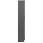 vidaXL Armadio con Vetrina Grigio Lucido 82,5x30,5x185,5 cm Truciolato vidaXL Armadio con Vetrina Grigio Lucido 82,5x30,5x185,5 cm Truciolato