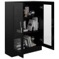 vidaXL Armadietto con Vetrina Nero Lucido 82,5x30,5x115cm Truciolato vidaXL Armadietto con Vetrina Nero Lucido 82,5x30,5x115cm Truciolato