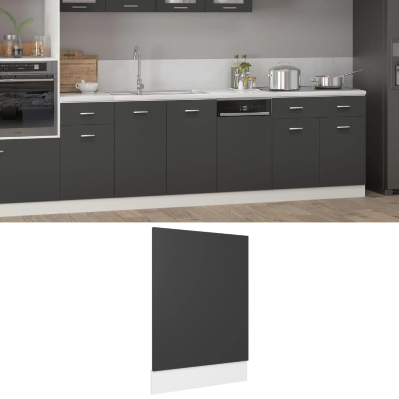 vidaXL Pannello Lavastoviglie Grigio 45x3x67 cm Truciolato vidaXL Pannello Lavastoviglie Grigio 45x3x67 cm Truciolato