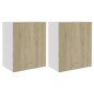 vidaXL Armadi Sospesi 2 pz Rovere Sonoma 50x31x60 cm in Truciolato vidaXL Armadi Sospesi 2 pz Rovere Sonoma 50x31x60 cm in Truciolato