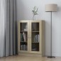 vidaXL Armadietto con Vetrina Rovere Sonoma 82,5x30,5x115cm Truciolato vidaXL Armadietto con Vetrina Rovere Sonoma 82,5x30,5x115cm Truciolato