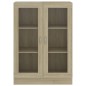 vidaXL Armadietto con Vetrina Rovere Sonoma 82,5x30,5x115cm Truciolato vidaXL Armadietto con Vetrina Rovere Sonoma 82,5x30,5x115cm Truciolato