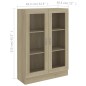 vidaXL Armadietto con Vetrina Rovere Sonoma 82,5x30,5x115cm Truciolato vidaXL Armadietto con Vetrina Rovere Sonoma 82,5x30,5x115cm Truciolato
