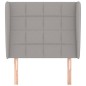 Testiera ad Orecchio Grigio Chiaro 103x23x118/128 cm in Tessuto Testiera ad Orecchio Grigio Chiaro 103x23x118/128 cm in Tessuto